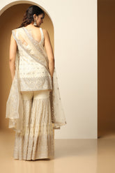 Elegant Zari & Sequin Sharara Suit for Party & Wedding Wear